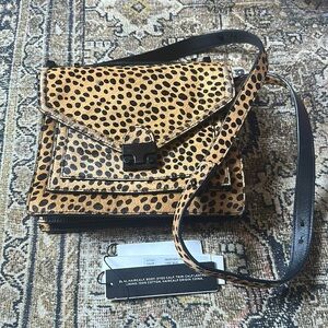 Loeffler Randall medium Rider cheetah print bag
